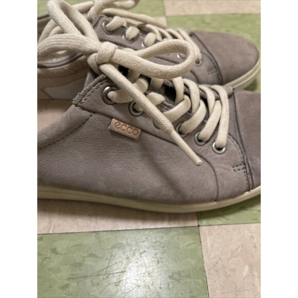 ECCO Grey Womens Soft 7 Walking Suede Leather Sneaker Size  9-9.5 40 EU Travel - Picture 6 of 9